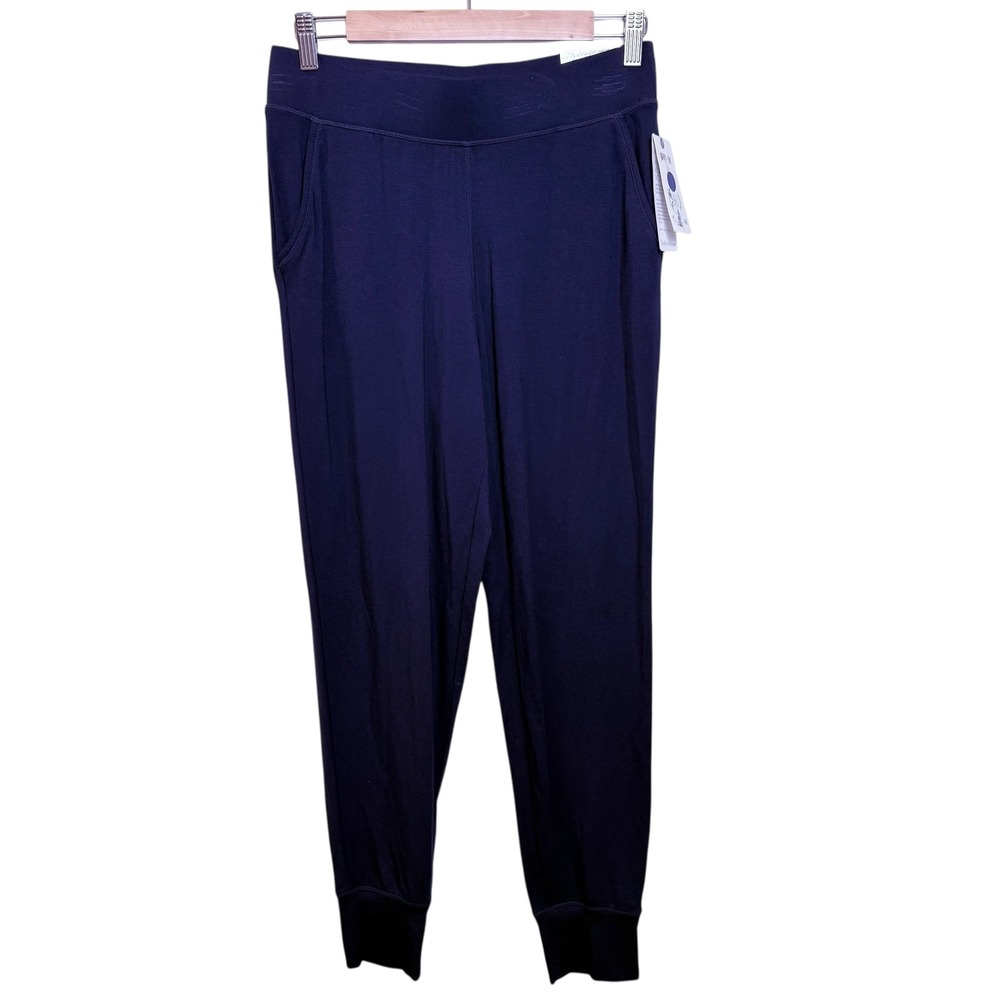 Gaiam Nirvana Jogger Pants Women Small Maritime Blue Soft-Touch Studio to Street